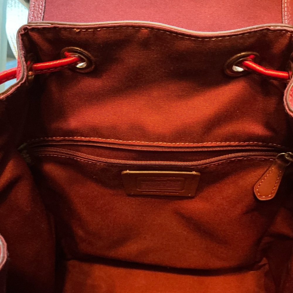 Coach Cherry Red Signature Backpack - Picture 6 of 7